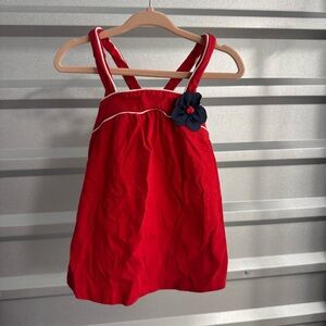 Baby Gap Criss Cross Back Top with Flower Detail, Size 4 Years